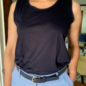 Talbots Indigo Blue Shell Top